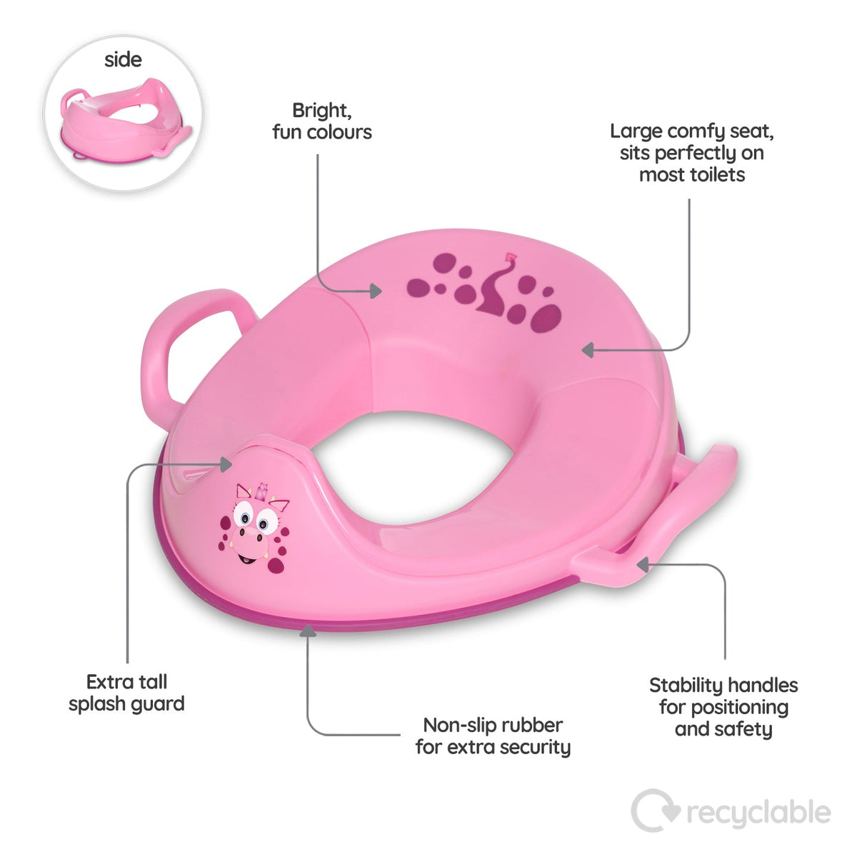 Pink Dragon Toilet Seat Potty Training Made Easy My Carry Potty®