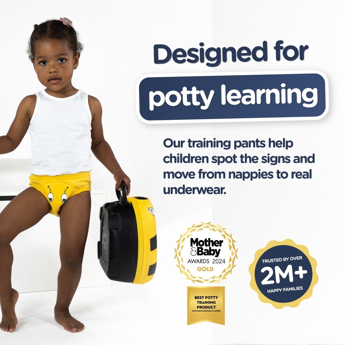 Washable & Reusable Toddler Training Pants - Bumblebee – My Carry