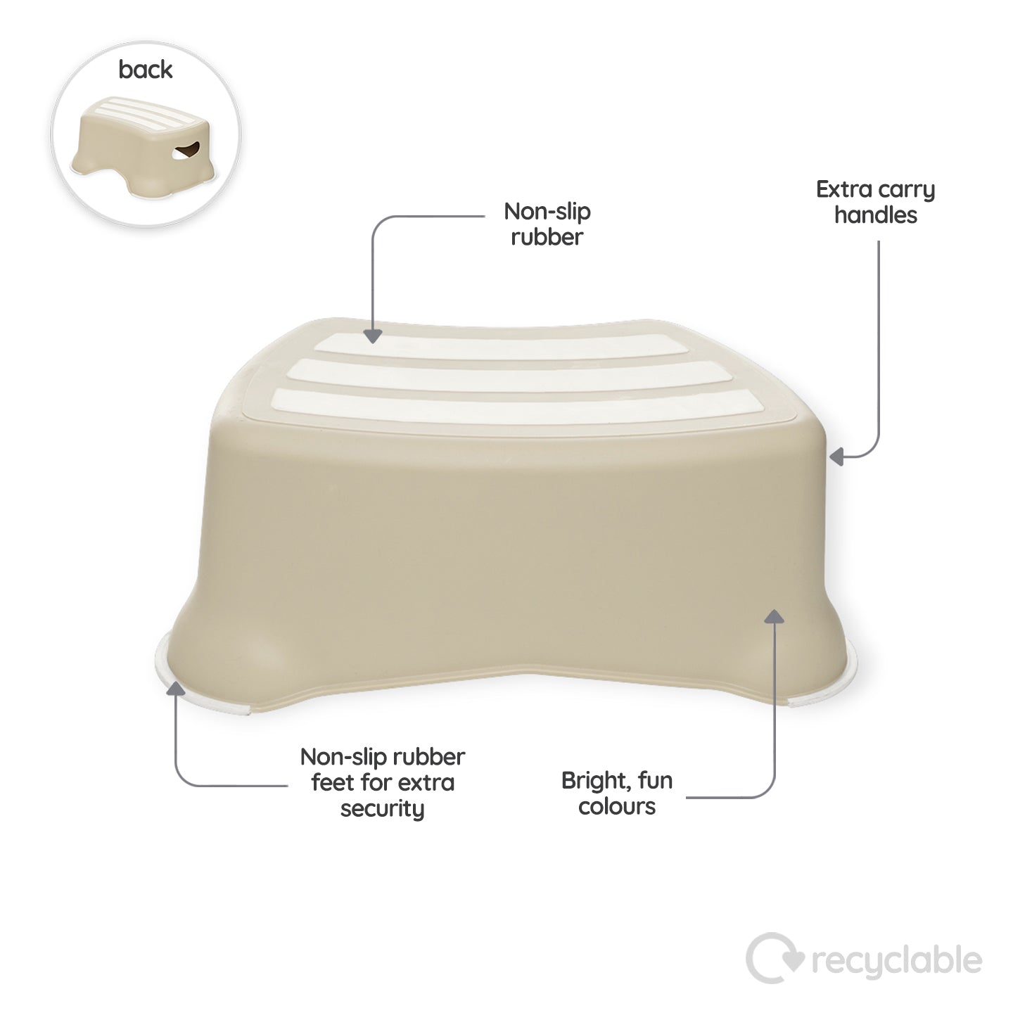 Natural Beige Kids Step Stool - Toilet & Kitchen Bundle – My Carry Potty®