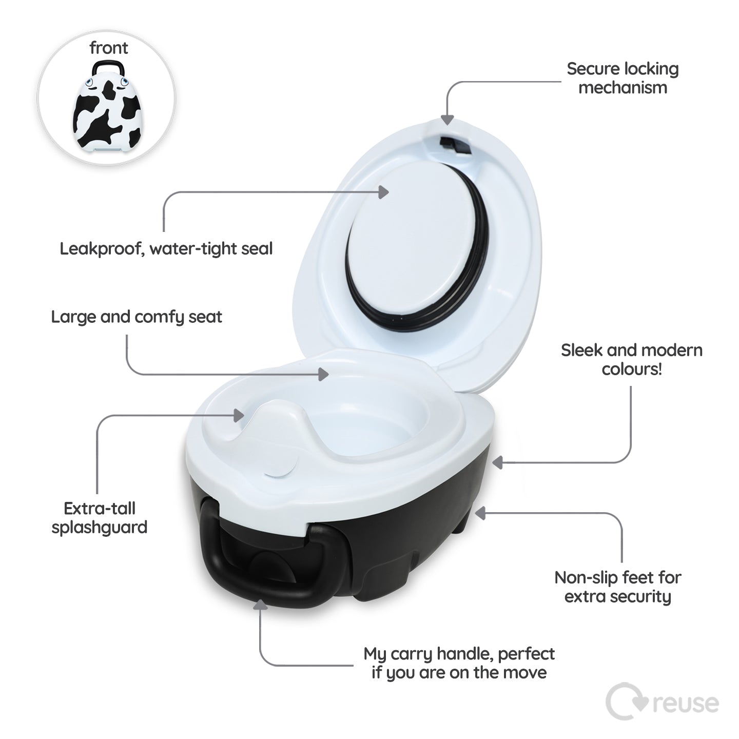 Portable Leakproof Potty For Easy Potty Training Cow My Carry Potty Portable leakproof potty for easy potty training cow my carry potty