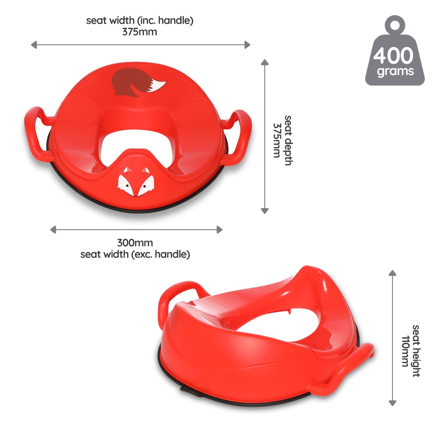 My Little Trainer - Sedile WC Per Bambini Con Design Coccinella | Antiscivolo E Con Maniglie | Riduce La Paura Del Bagno | Adatto A Maschi E Femmine | Dai 18 Mesi In Su