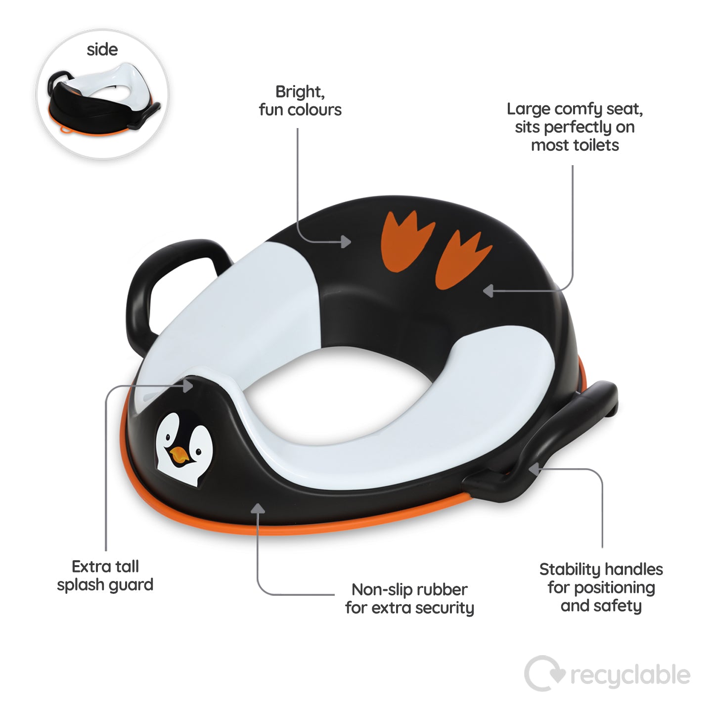 Portable Potty, Training Seat and Step Stool - Penguin – My Carry Potty®