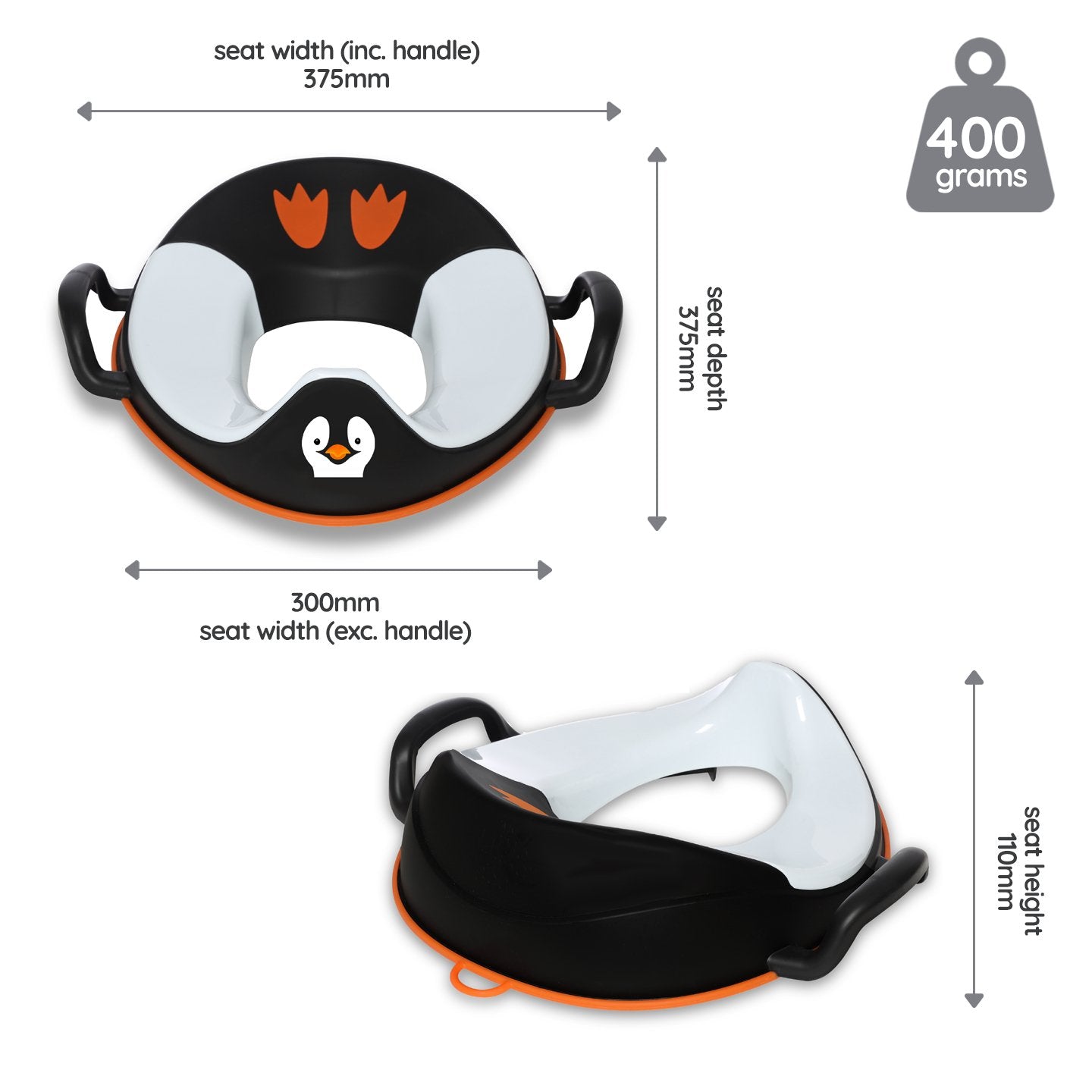Safe & Fun Toddler Toilet Seat for Potty Training - Penguin – My Carry ...
