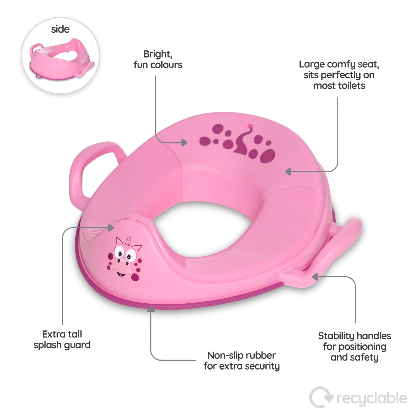 Pink Dragon Toilet Seat - Potty Training Made Easy – My Carry Potty®